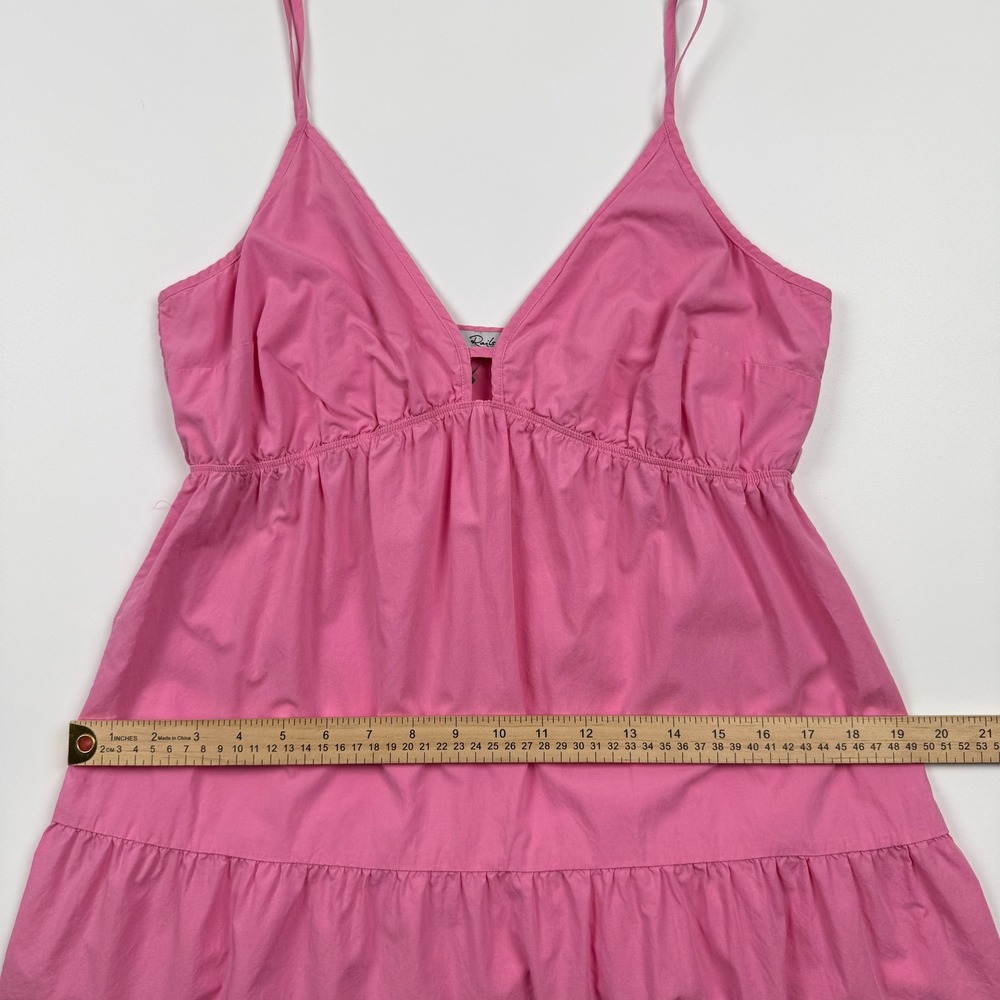 Tiered Avril Rails Hot Pink Cotton Lyocell Maxi Dress Size M Medium - Picture 5 of 11
